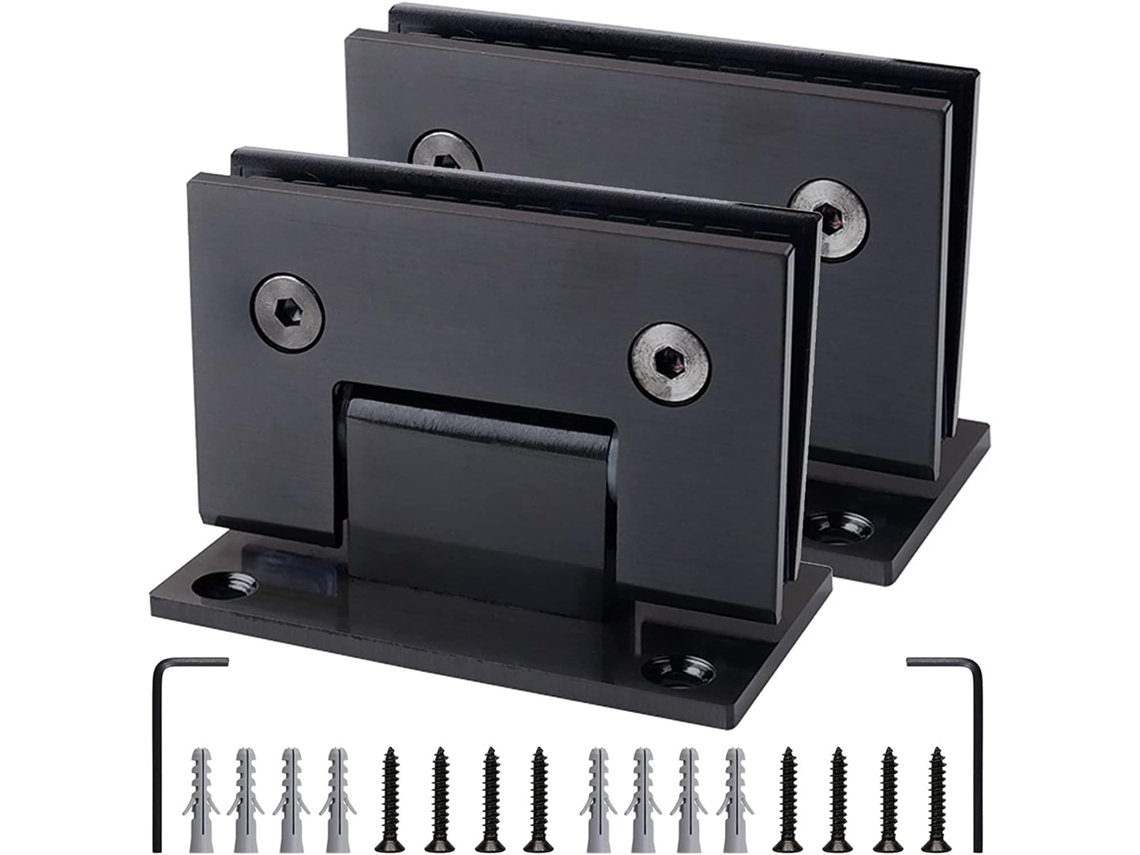 Dobradiça De Aço Inoxidável 304com Acabamento Em Titânio Preto, 2 Peças, 90°, Bidirecional, Para Porta De Box Banheiro