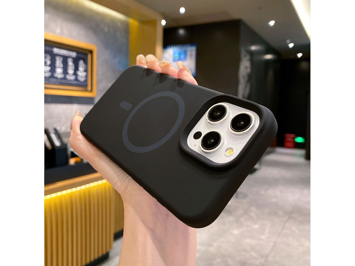 Capa De Silicone Líquido Para Iphone (preta, Compatível Com Iphone 17 Air), Com Forte Fixação Magnética.