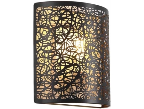 Candeeiro de Parede AJP ILUMINACIÓN Grasse (Preto - Metal - 23x9 cm)