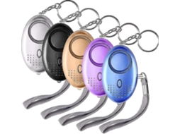 Kit 5 Alarmes Pessoais 140db Luz Led Chaveiro