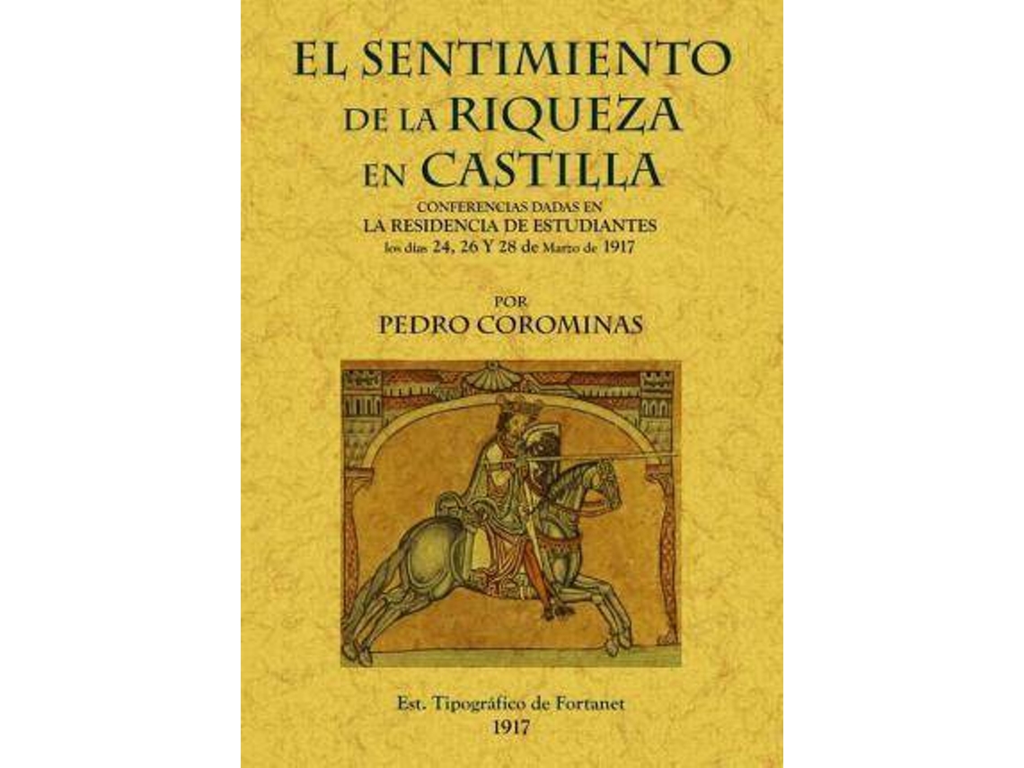 Livro El Sentimiento De La Riqueza En Castilla de Pedro Corominas (Espanhol)