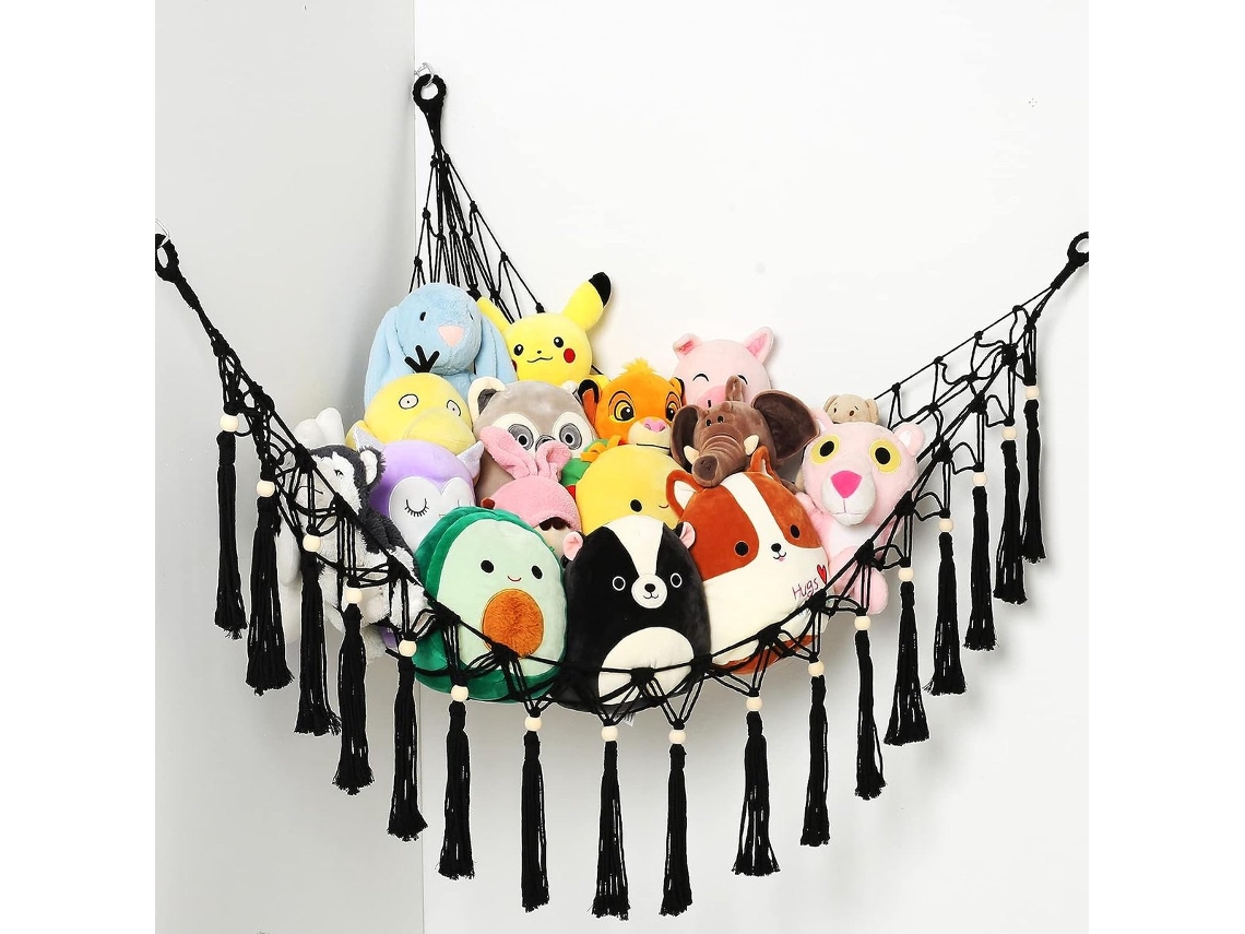 Organizador para Brinquedos, Rede e Acessórios, Preto 20 BRILVIBERA (brinquedos Não Incluídos)
