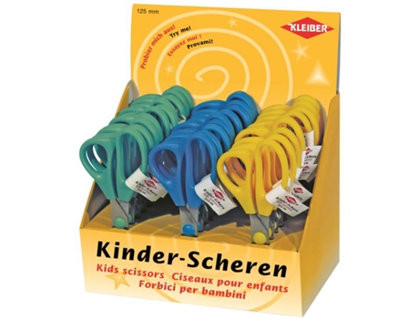 Tesoura Artesanal KLEIBER Redonda Comprimento: 125 Mm Display de 30
