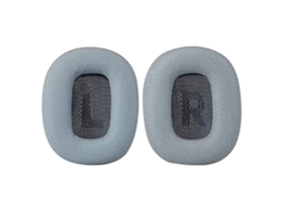 Almofadas Zruxe Para Airpods Max Pele Proteica Cinza/azul (par De 2, Espuma Com Memória, Isolamento De Ruído)