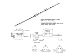 Guia Linear Mgn9 De 500mm Aço Precisão Com Bloco