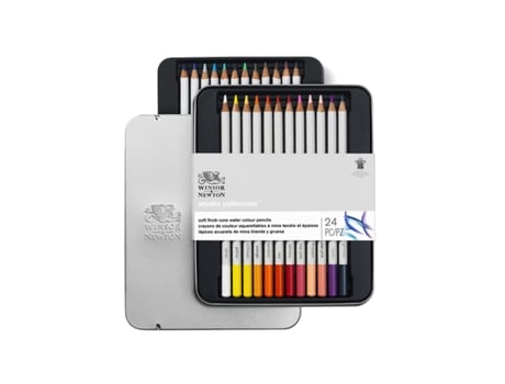 Conjunto de 24 Lápis de Cor Aguarelaveis Winsor & Newton