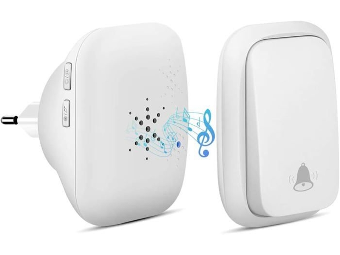 Campainha Sem Fio, Campainha Autoalimentada, Campainha Sem Fio Sem Necessidade De Bateria, Alcance De 150 M, Botão À Prova Dágua Com Brilvibera
