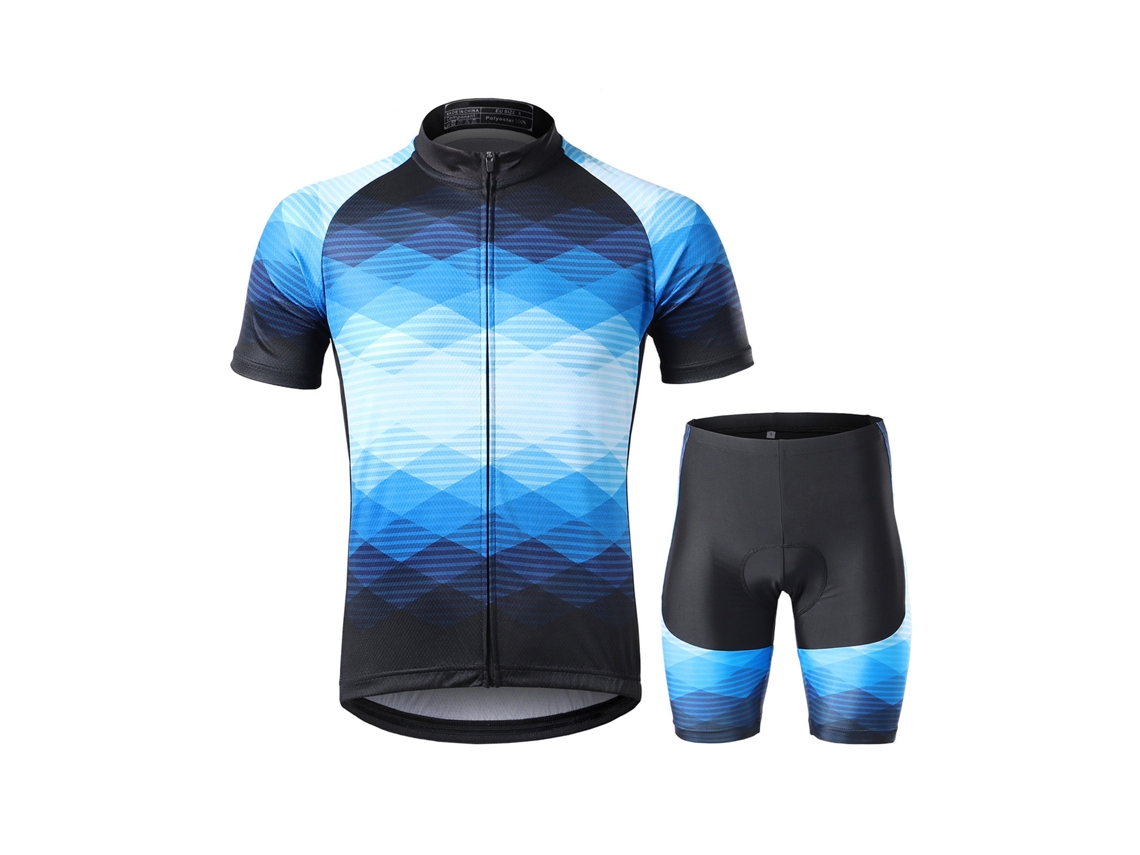 Conjunto Mali de Roupa de Ciclismo para Homem, Jersey Manga Curta e Calções com Espuma, MTB