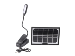 Luz De Leitura Solar Recarregável Com Clamp Flexível