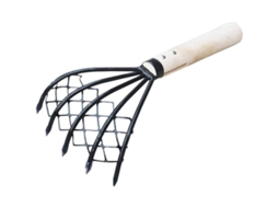 Rastrillo De 5 Dientes Ninja Claw Con Mango De Madera Para Jardinería Y Boquilla