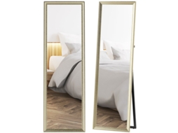 Espelho Full Length 160x50 Cm, Posicionamento Versátil, Acabamento Dourado, Perfeito Para Home Office Ou Sala Bga Store