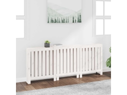 Vidaxl Cobertura De Radiador 210x21x85 Cm Pinho Maciço Branca