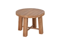Mesa lateral de madeira de abeto, MDF, marrom, 60x60x45cm ALEXANDRA HOUSE LIVING