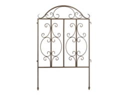 Vedação De Jardim Em Aço Relaxdays, Sistema De 3 Peças, Vedação Decorada, Elemento Axl: 98 X 63,5 Cm, Bronze