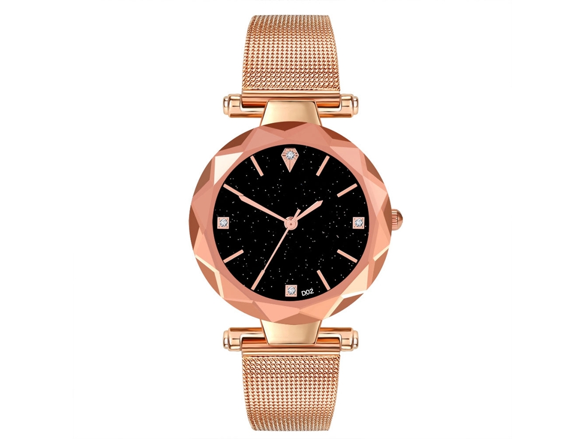 Relógio de Pulso Masculino Zhoulianfa Quartzo Pulseira de Aço Resistente À Água Ouro Rosa
