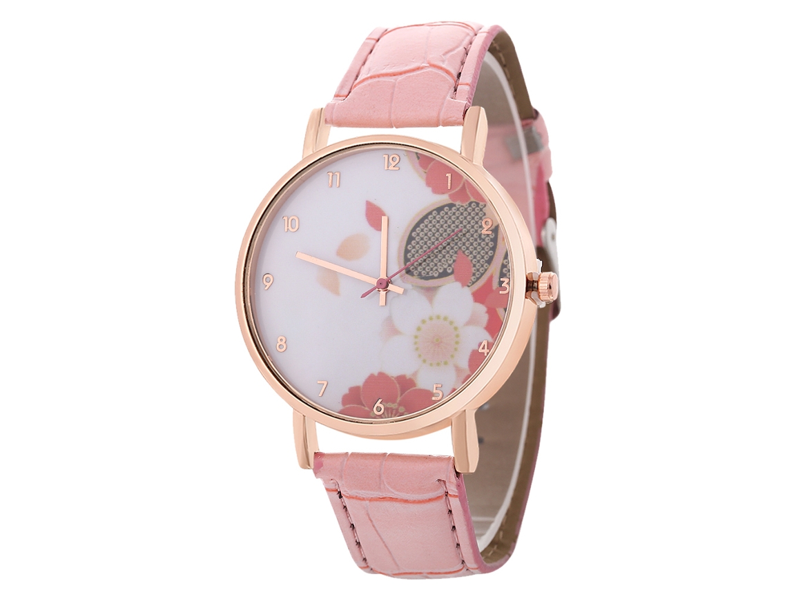 Reloj De Cuarzo Elegante Y Casual Unisex Para Parejas Regalo (rosa)