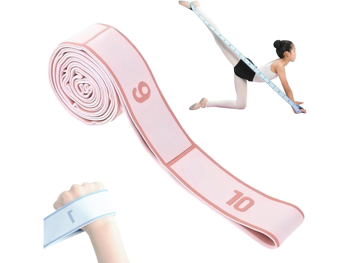 Faixa Elástica Numerada Para Exercícios De Alongamento E Ioga, Com 8a 12 Laços Marcações Claras Pilates, Dança