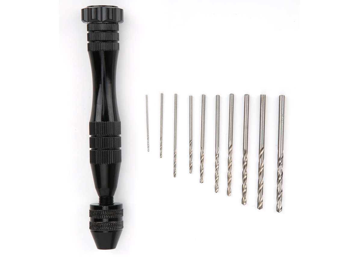 Conjunto De 10 Brocas De Alumínio Preto Laxiscreed Para Madeira, Manuais E De Alta Precisão