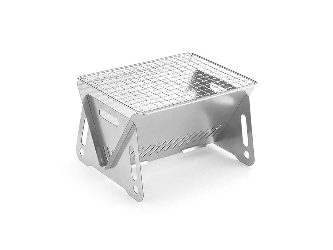 Forno de Churrasco Plegável Inox para Camping