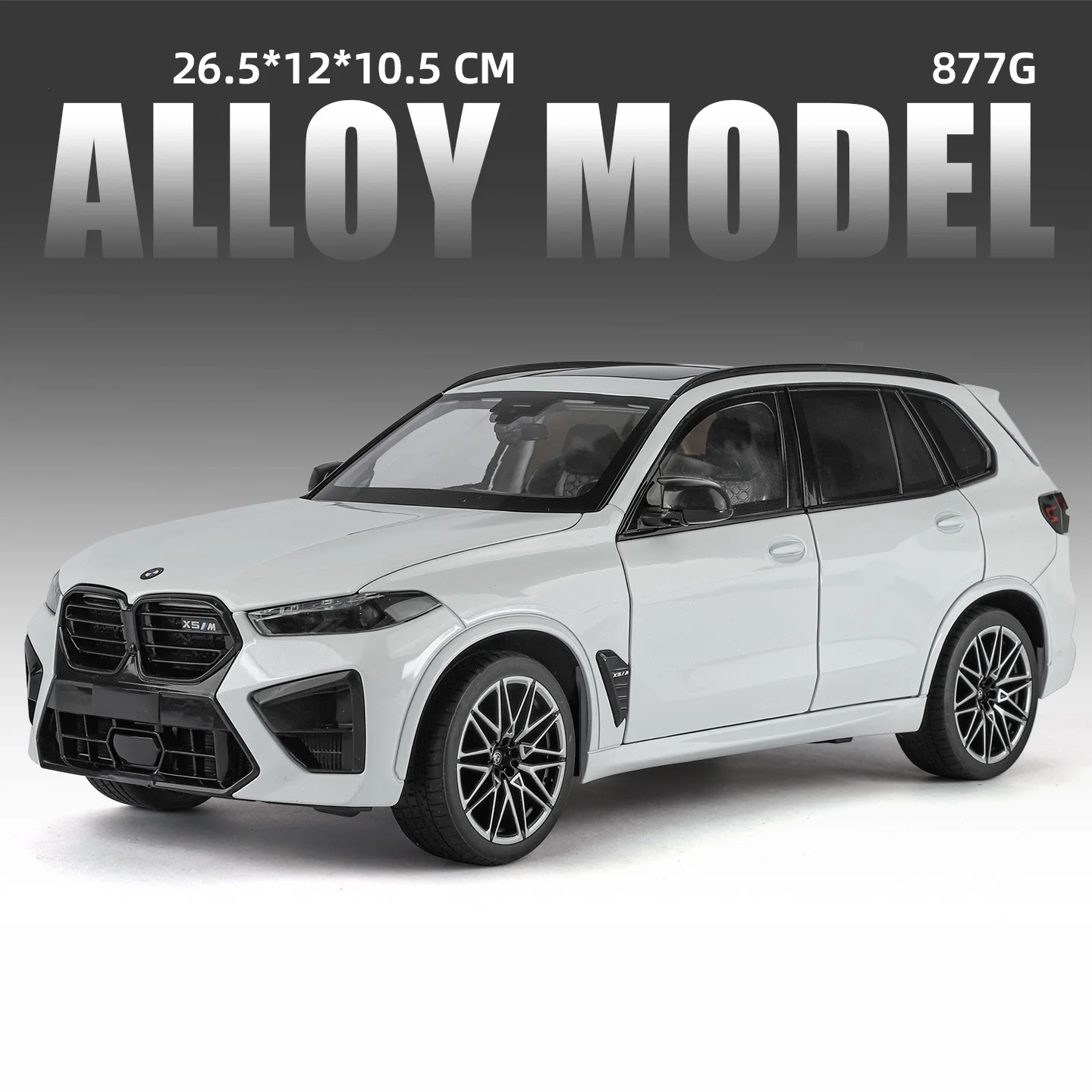 (branco) Modelo De Carro Em Liga Metálica Na Escala 1:18 E Modelo De Carro De Brinquedo