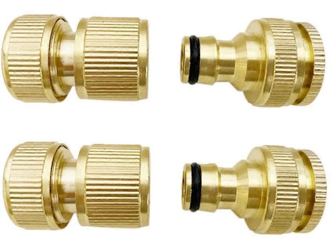 Kit Com 4 Conexões De Latão Para Mangueira De Jardim, Com Rosca Externa De 1/2 E 3/4 Polegadas
