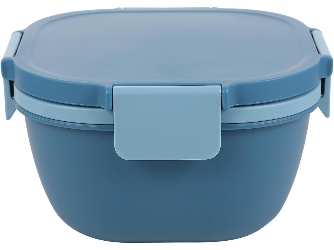 Marmita Plástica Kichouse Com 2 Compartimentos, Própria Para Micro Ondas, Ideal Para Uso Escolar Ou Familiar, Portátil E