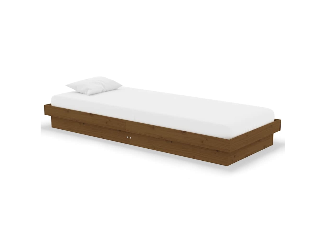 Bed Frame, Bed Frames Vidaxl Marrom Madeira (75 X 190 Cm)