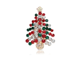 Broche De Natal Com Strass Acessório De Roupa Presente
