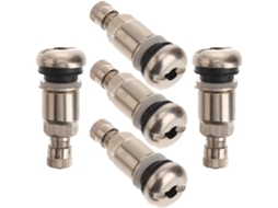 Conjunto De 5 Válvulas Pneus Aço Inoxidável Prateado Para Teste Pressão,projetos Bricolagem E...