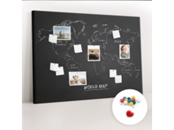 Quadro De Cortiça Países Do Mapa-múndi Para O Escritório Espelharte (140x100 Cm)