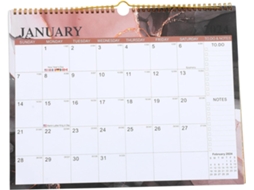Calendário De Parede Mensal 2024 2025, Calendário Familiar De Pendurar, Inglês, Feriados Internacionais, Compacto Para Gokoco