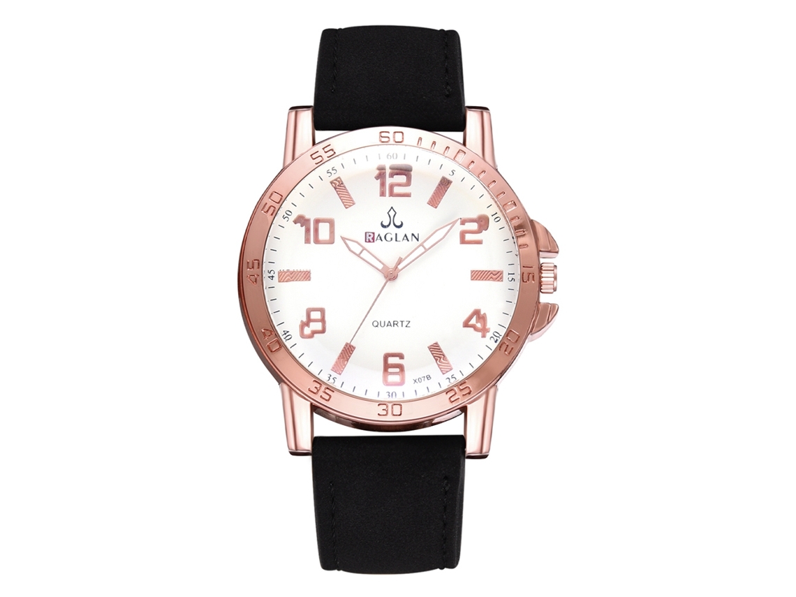 Relógio de Pulso Masculino de Quartzo com Pulseira de Couro Pu Estilo Casual e Negócio