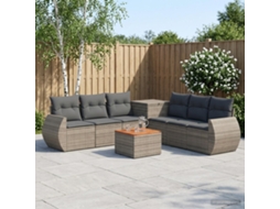 Vidaxl Conjunto De Sofás 8 Unid. Cinza E Cinza Escuro