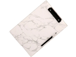 Prancheta Didiseaon A4 em Couro, Design Elegante em Mármore para Decoração de Mesa e Escola, Pasta com Alfinete