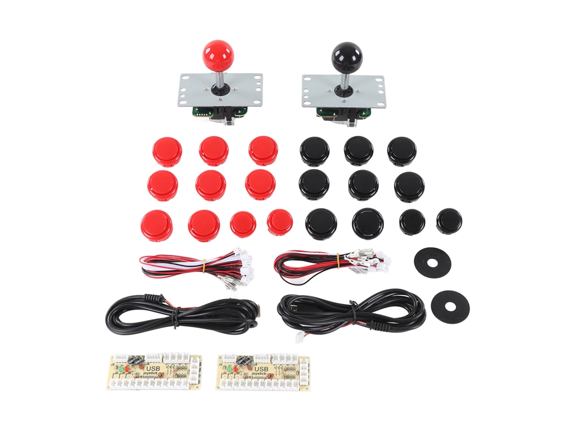 Kit DIY de Arcade para 2 Jogadores com Joystick USB e Botões LED S/MARCA