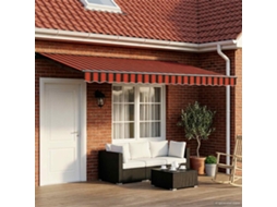 Vidaxl Toldo Retrátil Elétrico Laranja, Preto, Antracite 4 × 3 M