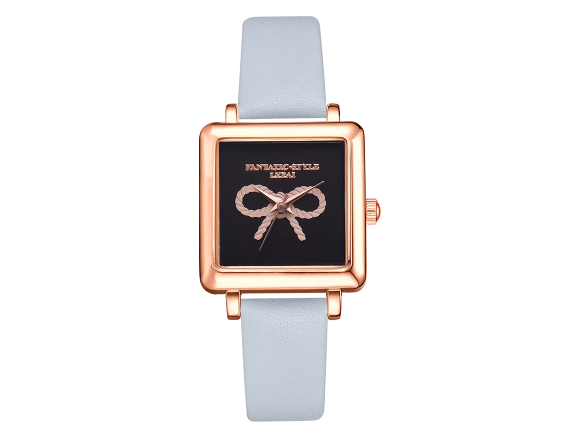 Relógio de Pulso Feminino Lvpai P714 Quartzo Casual com Pulseira Pu Azul Céu