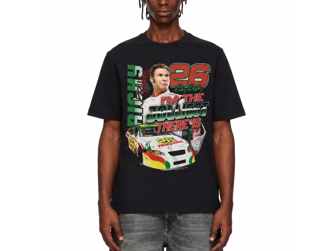 Rockinstone Talladega Nights Jolliest There Is Black T-shirt Size:l