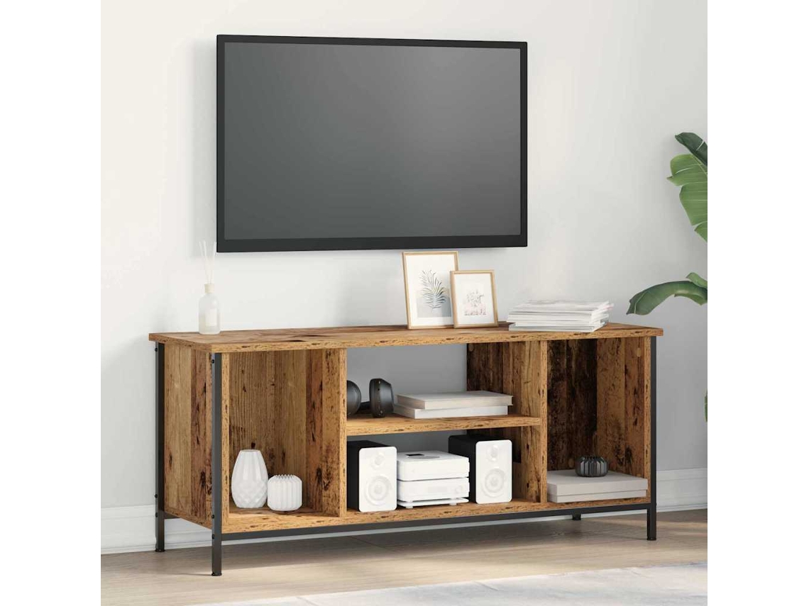 Vidaxl Gabinete Para Tv 102 X 35 X 45 Cm Madeira Antiga
