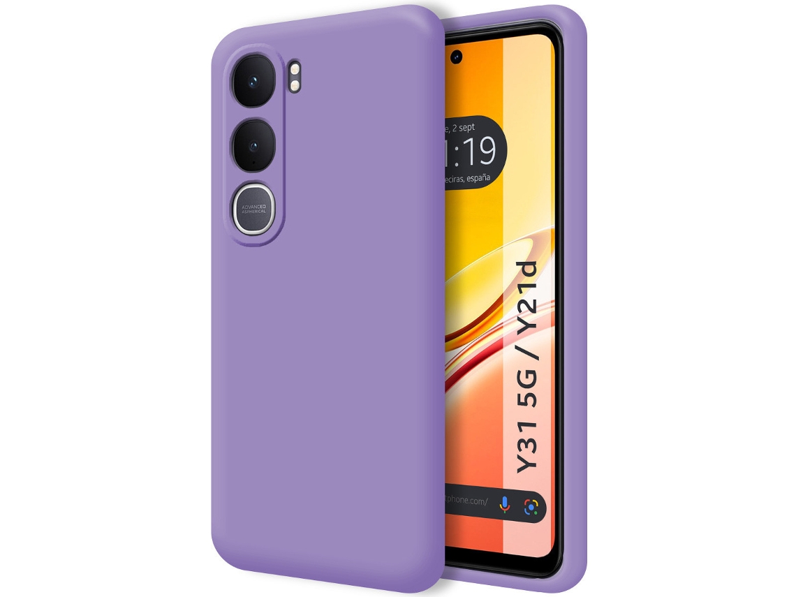 Capa Tumundosmartphone De Silicone Líquido Ultramacia Para Vivo Y31 5g / Y21d Roxa