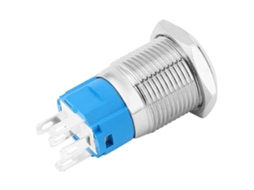 Interruptor Metal Push Button Instantâneo Led 5 Pinos