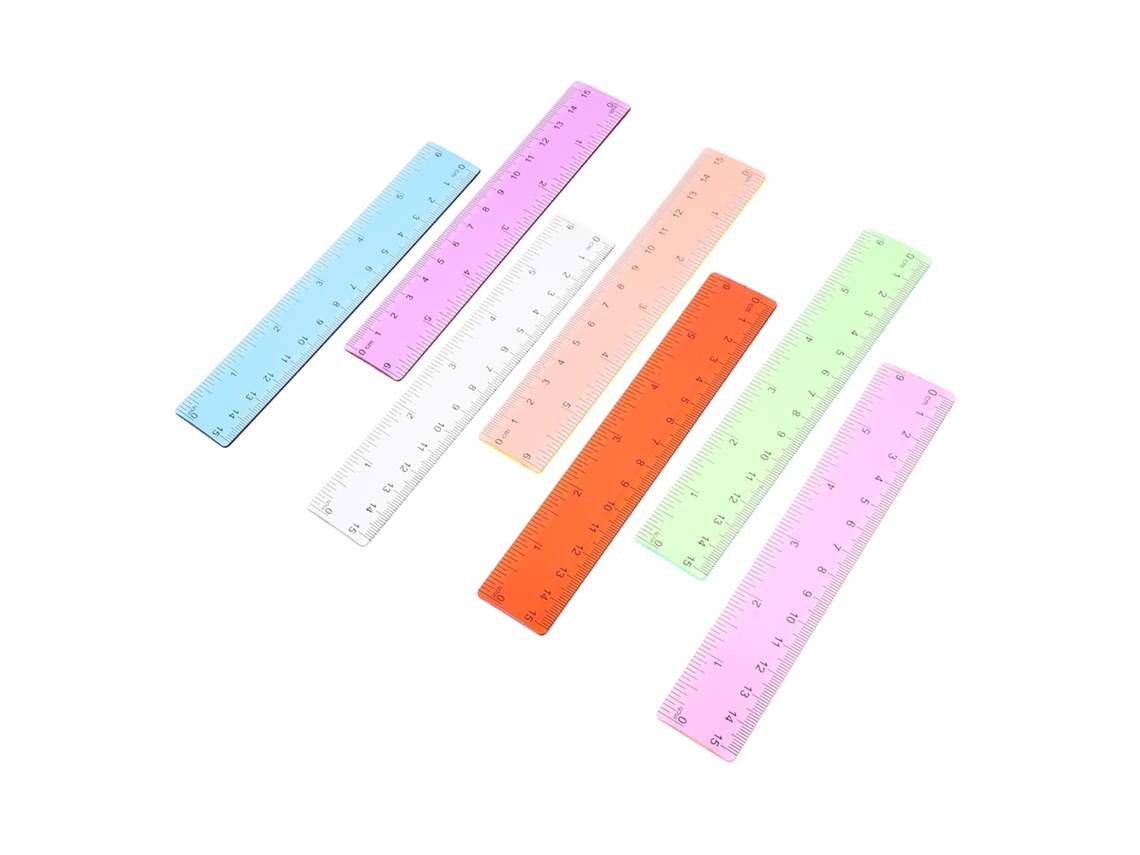 Conjunto De 14 Réguas Transparentes Coloridas Para Matemática E