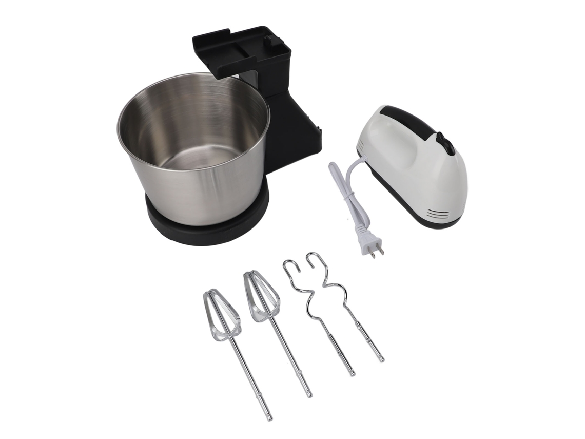 Batedor Elétrico de Ovos 7 Velocidades Misturador de Mesa Multifuncional com Tigela de Aço Inoxidável 1.7l S/MARCA