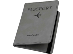 Porta-passaporte De Viagem, Em Couro Pu, Com Proteção Rfid, Compartimentos Para Cartões E Documentos