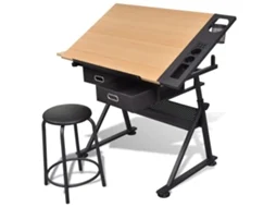 Mesa de escritório VIDAXL Marrom MDF
