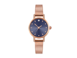 Relógio de Pulso de Moda Casual Simples Pulseira de Malha Quartzo Azul E18 w