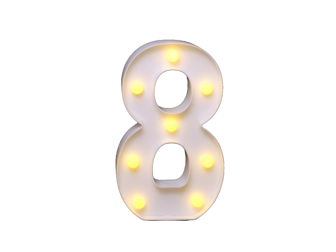 Laxiscreed Placa De Luz Com Letras E Números Para Decoração De Casamento E Aniversário, 22cm