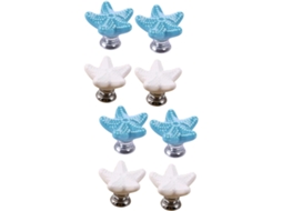 Gadpiparty Conjunto De 8-puxadores Armário, Gavetas E Portas Em Cerâmica Estilo Vintage Sky Para Móveis De Guarda Roupa