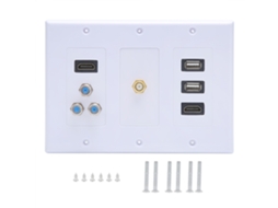 Laxiscreed Painel De Informações Estilo Americano Com 2 Portas Usb, 2 Hdmi E 4 Conectores F Para Televisão