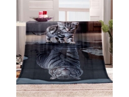 Manta Estampa Criativa de Gatinhos em Microfibra 150x150cm
